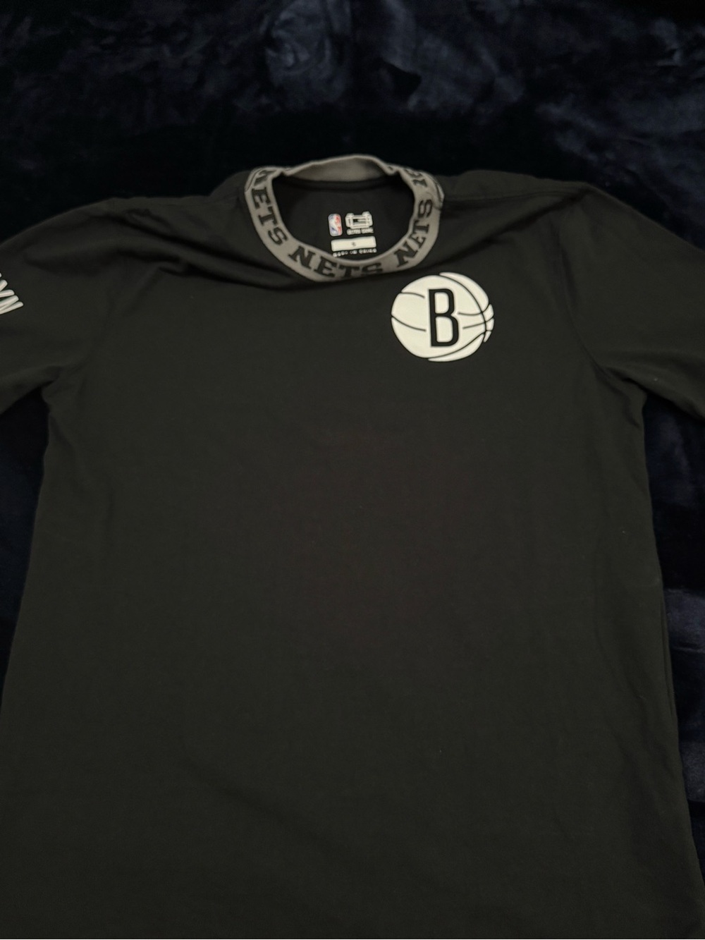 NBA Brooklyn Nets Black Short Sleeve Logo Tee